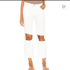 We the Free jeans Maggie mid-rise straight optic white 29 free people